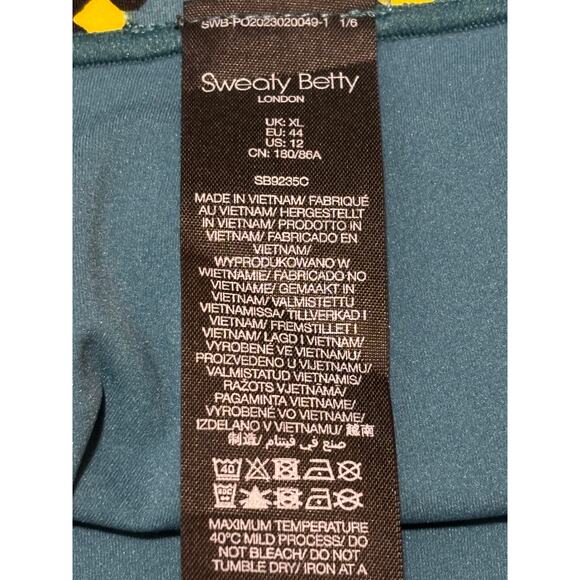 Sweaty Betty NWOT Leopard Panel High Waist Full Length Workout Leggings Size 12 - Picture 5 of 5